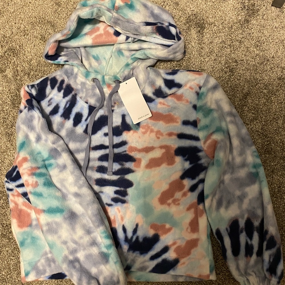 Tie Dye Hoodie Cropped